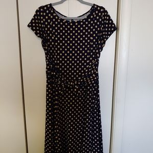 midi retro polka-dot dress
